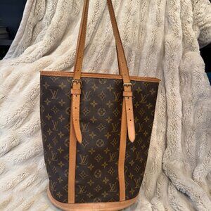 Louis Vuitton Monogram Bucket Bag Tote Shoulder Authentic